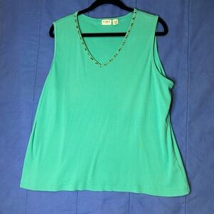 Cato Teal Sleeveless Tank Top